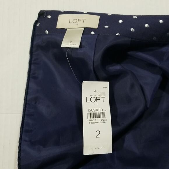 Loft polka dot‎ skirt size 2 NWT - Picture 4 of 7
